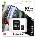 Memory Card Kingston 128GB microSDHC Class 10 100MB/s with Adapter (SDCS2/128GB)